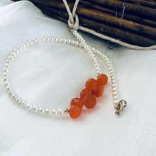 Load image into Gallery viewer, Double strand pearl bracelet displayed on white cloth background for product photography