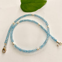 Charger l'image dans la galerie, Blue Topaz & Pearl Choker Necklace, 14K GF