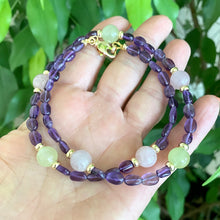 Charger l'image dans la galerie, 19"inches Amethyst nugget beads necklace