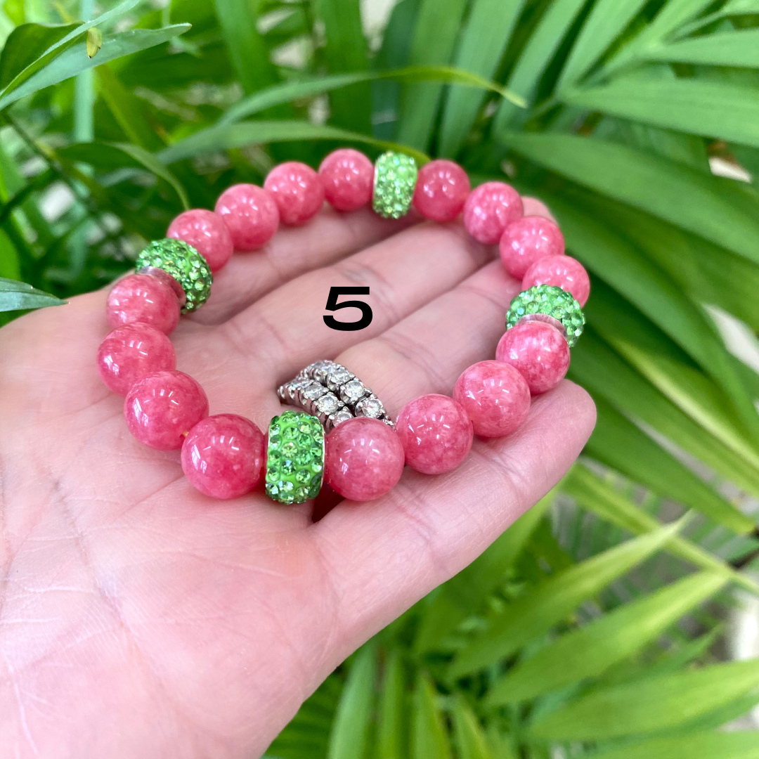 Jade pearl bracelet handmade in Canada