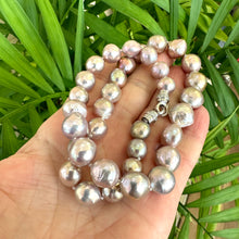 Charger l&#39;image dans la galerie, Fabulous Pink Lavender Edison Baroque Pearl Necklace, Silver or Gold
