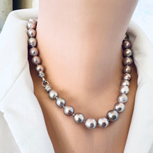 Charger l&#39;image dans la galerie, Fabulous Pink Lavender Edison Baroque Pearl Necklace, Silver or Gold
