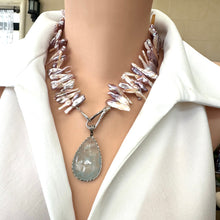 Charger l&#39;image dans la galerie, Spectacular Purplish Long Stick Biwa Pearl Necklace
