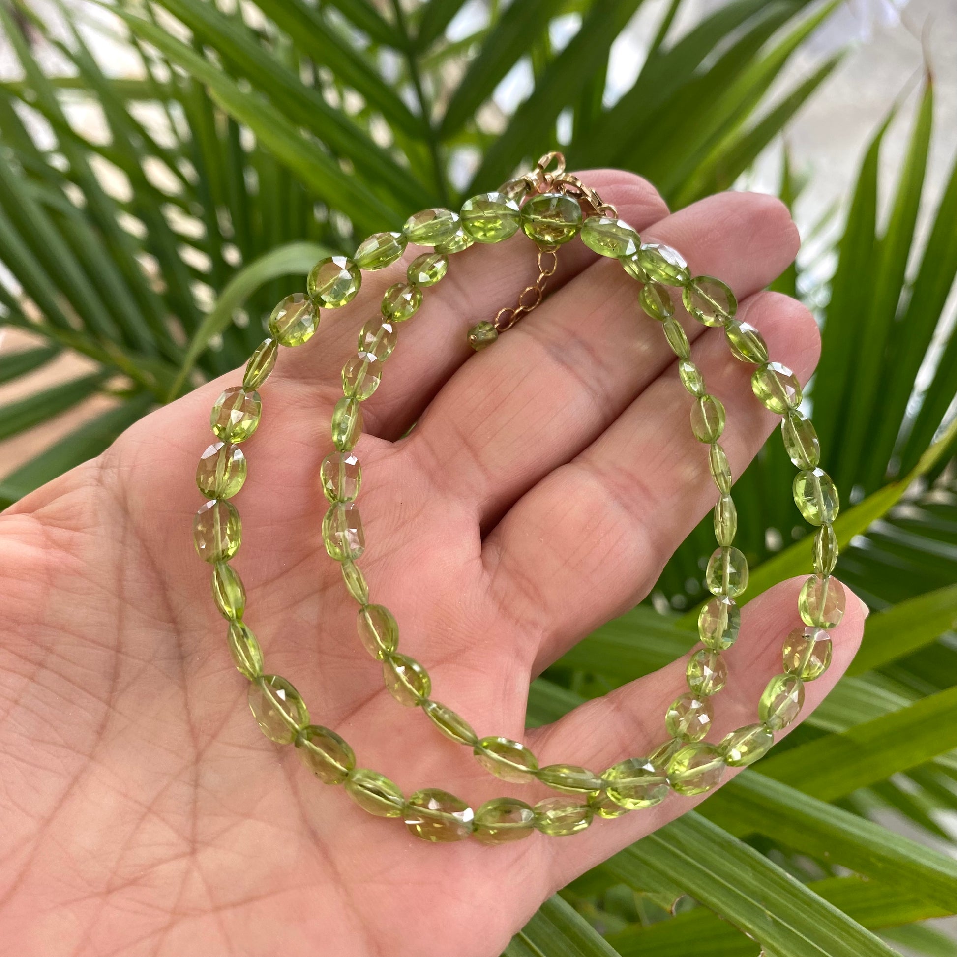 Peridot necklace 14K gold filled, showcasing genuine Peridot gemstones in a delicate design, handmade in Canada.