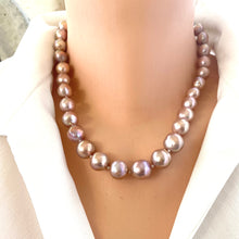Charger l&#39;image dans la galerie, Fabulous Pink Lavender Edison Baroque Pearl Necklace, Silver or Gold
