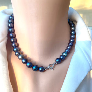 Peacock Black Pearl Classic Necklace