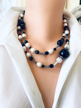 Charger l&#39;image dans la galerie, Labradorite Onyx Pearl Long Necklace | Handcrafted 39&quot; Jewelry Canada
