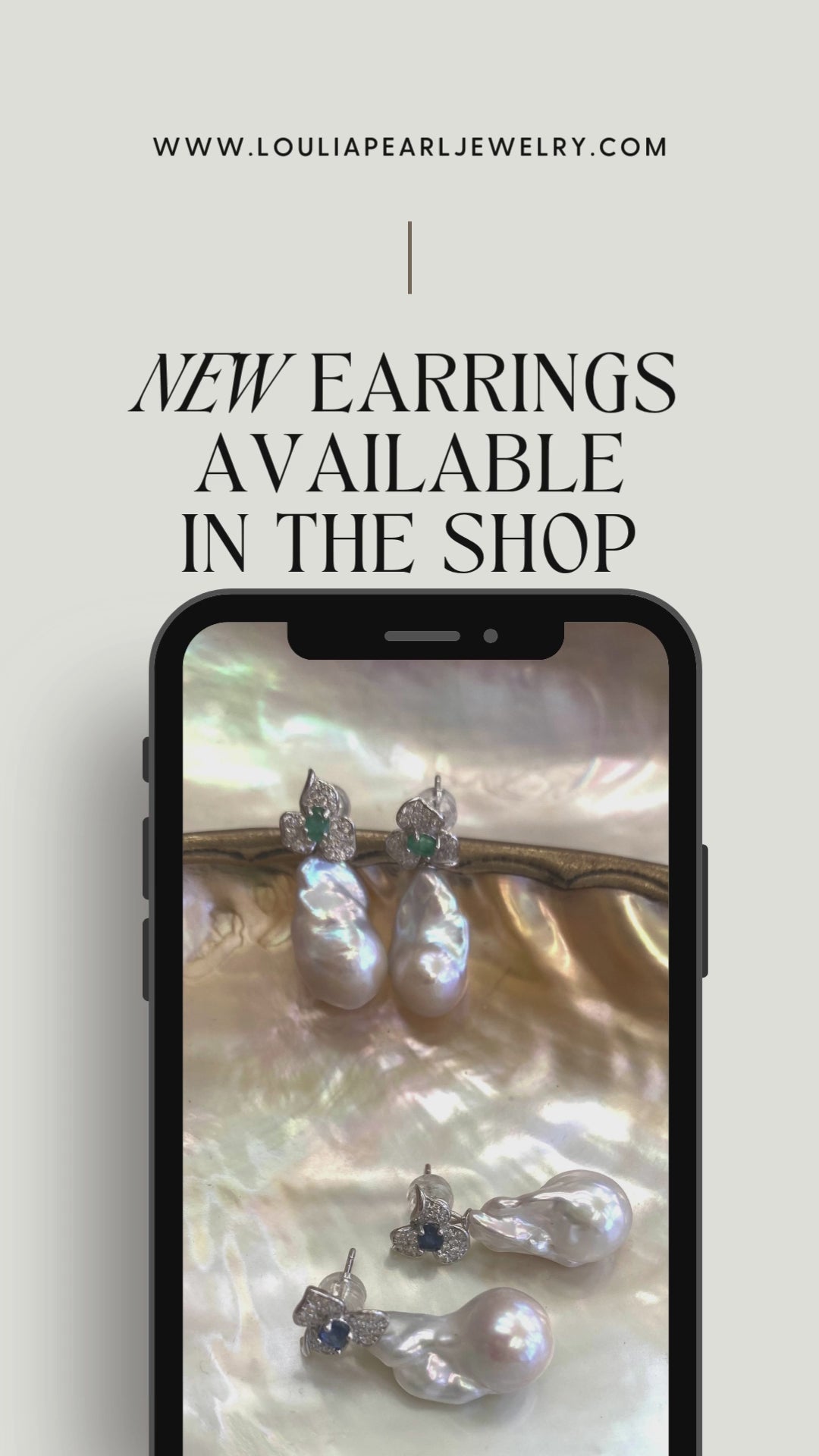 Genuine Emerald or Sapphire Studs with Removable Pearl Drops | Rhodium Plated Silver | Trillium Flower Earrings | Bridal or Wedding Jewelry