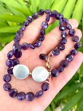 Charger l&#39;image dans la galerie, Gold filled details with Amethyst necklace
